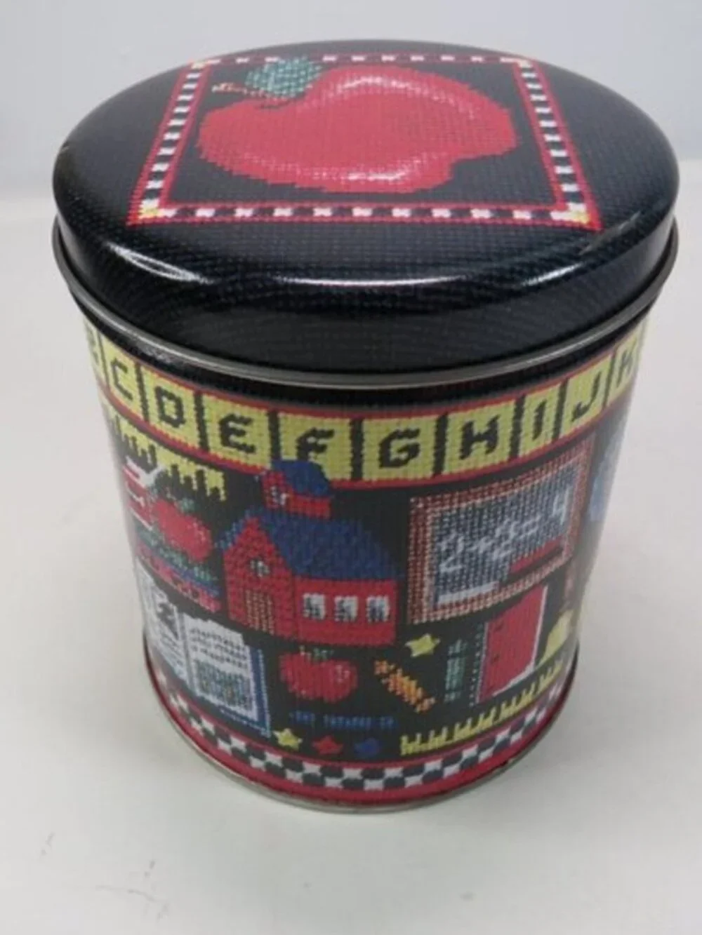 VTG Teacher Metal Tin Bundle: (5) Collectible Storage Tins (Crayola, ABC, Decor)